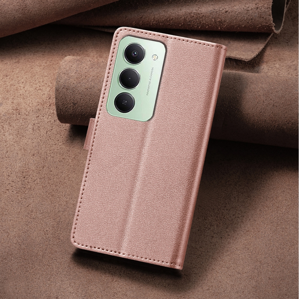 BINFEN knížkové pouzdro na Xiaomi Redmi 15 5G (169mm) - růžovozlaté