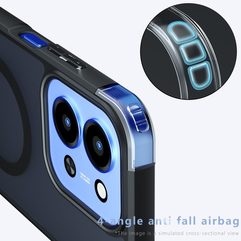 Case matný gelový obal s MagSafe na Xiaomi Redmi 15C 4G/5G (173mm) - černý