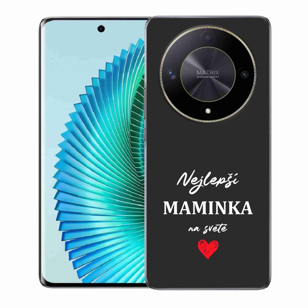 Gelový kryt mmCase na Honor Magic 6 Lite 5G - nejlepší maminka 1 černé pozadí