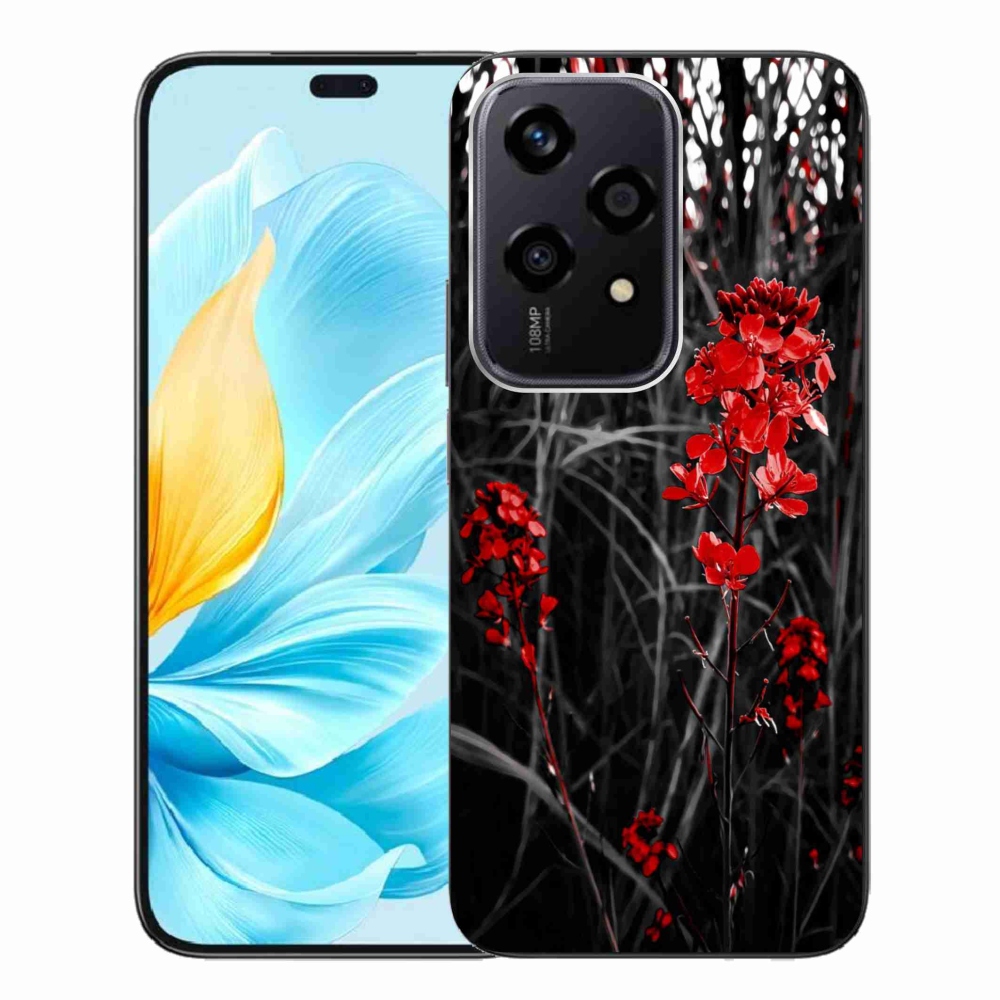 Gelový kryt mmCase na Honor 200 Lite 5G - červená rostlina