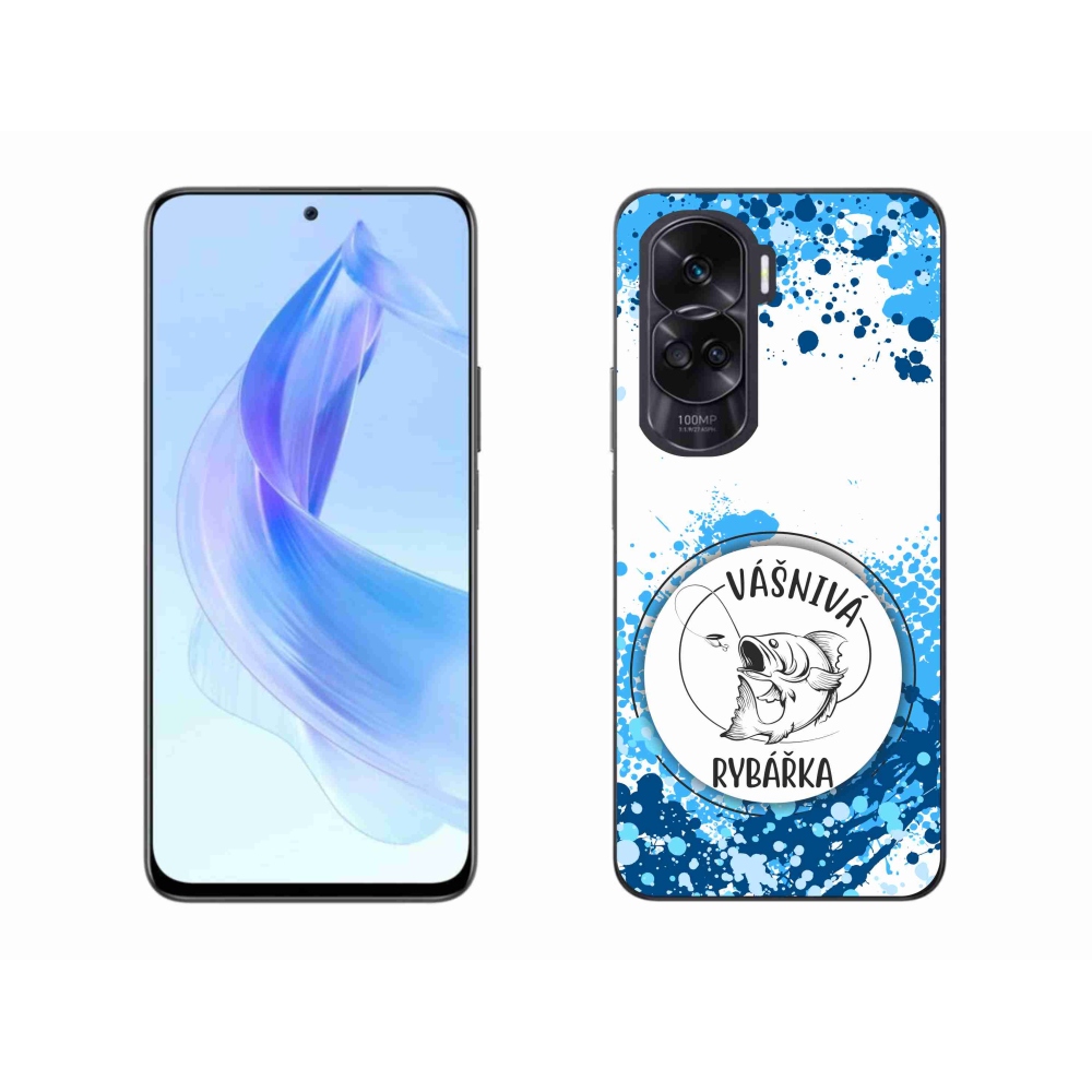 Gelový kryt mmCase na Honor 90 Lite - vášnivá rybářka bílé pozadí