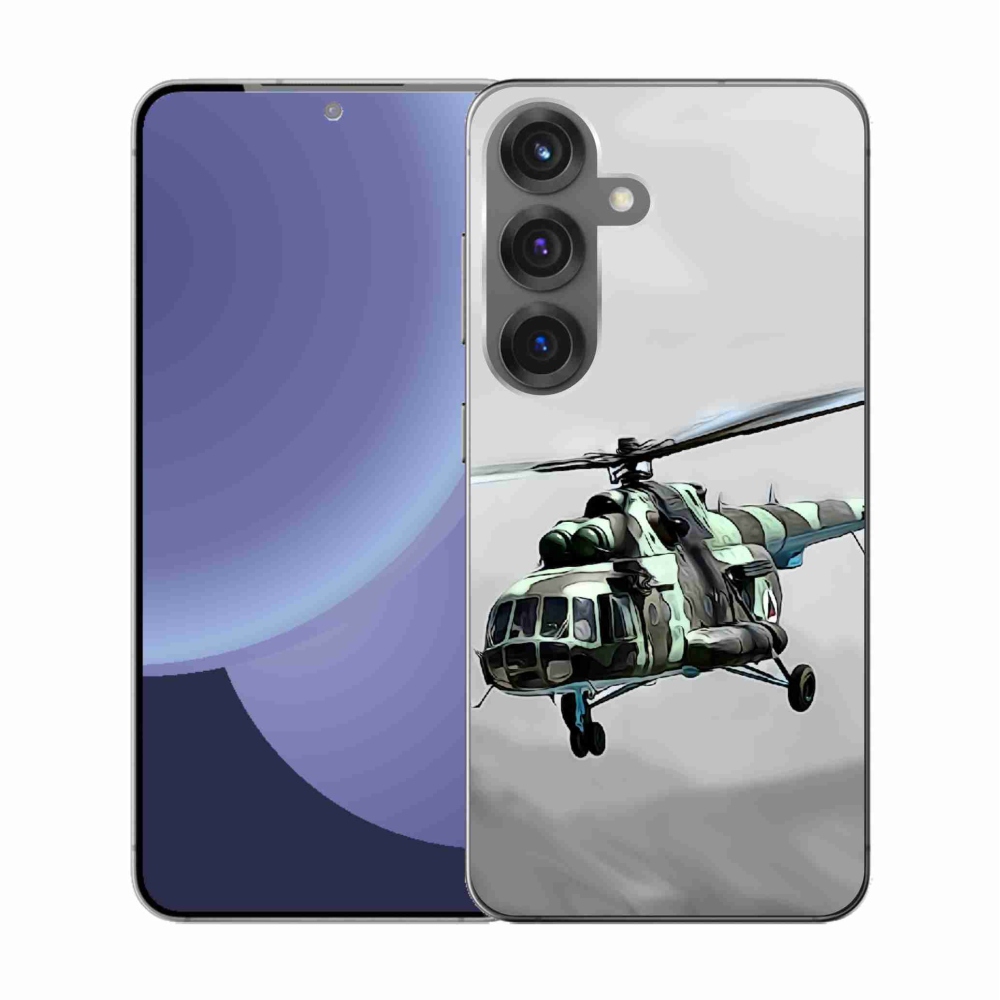 Gelový kryt mmCase na Samsung Galaxy S25 - vojenský vrtulník