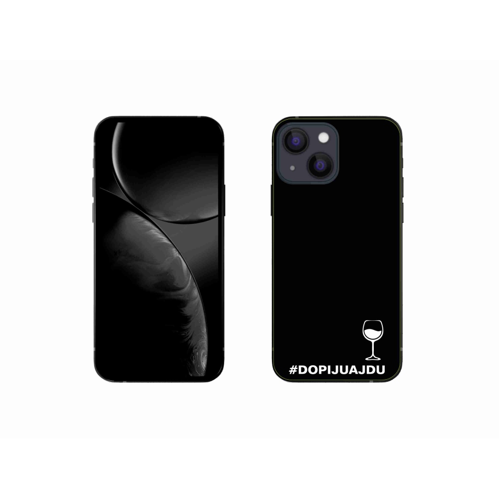 Gelový kryt mmCase na iPhone 13 mini 5.4 - vinný motiv černé pozadí