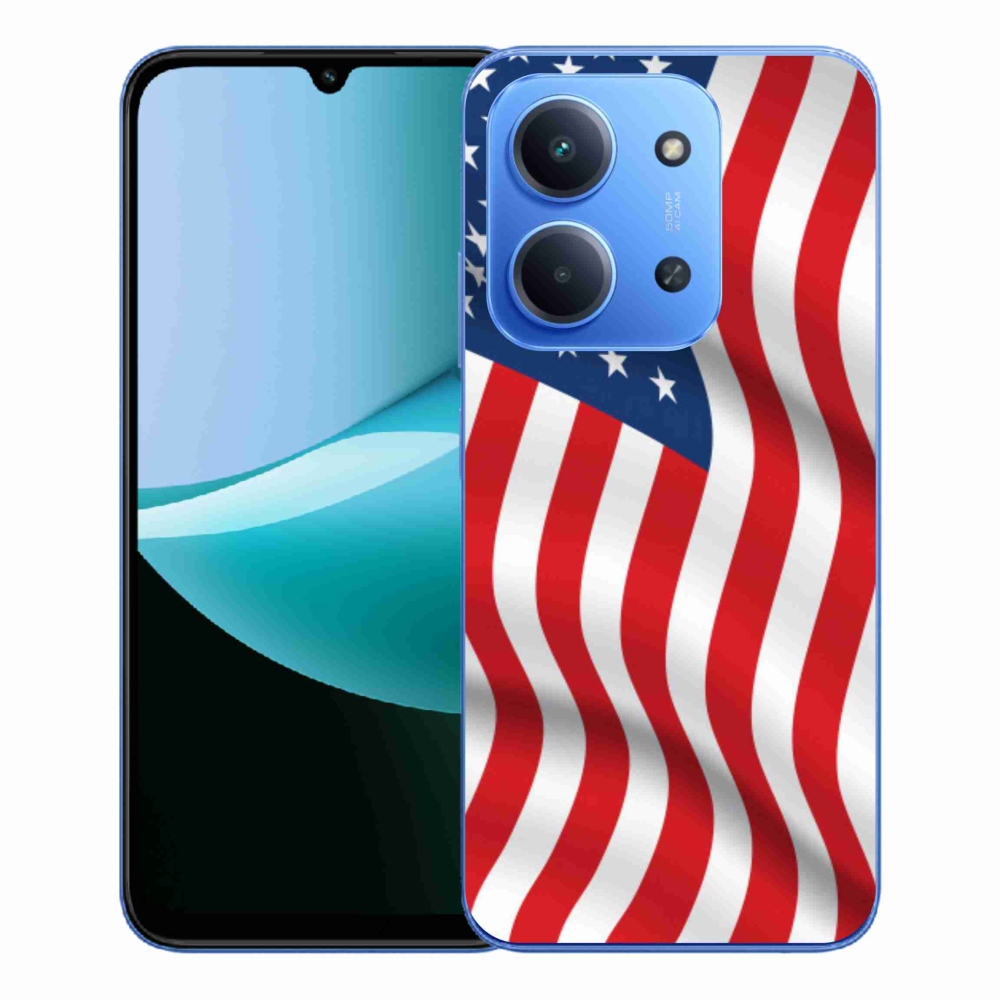 Gelový kryt mmCase na Xiaomi Redmi 15C 4G/5G (173mm) - USA vlajka