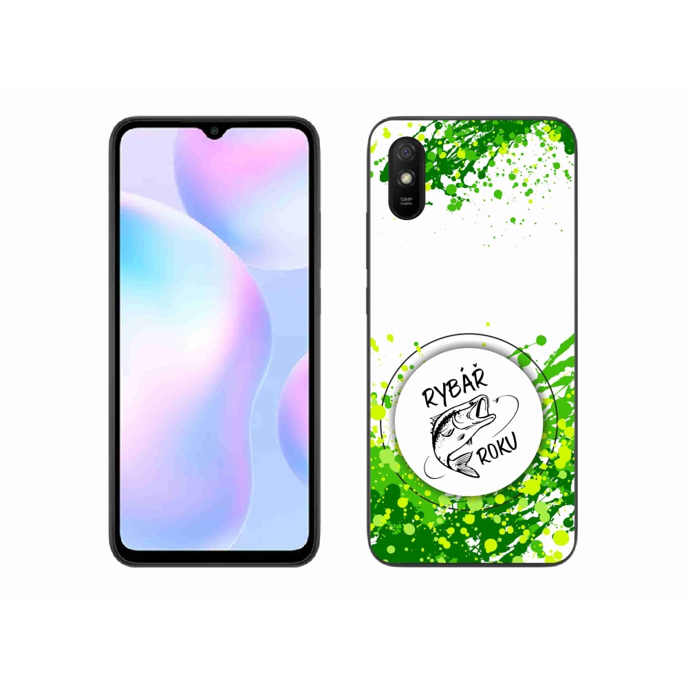 Gelový kryt mmCase na Xiaomi Redmi 9A - rybář roku bílé pozadí