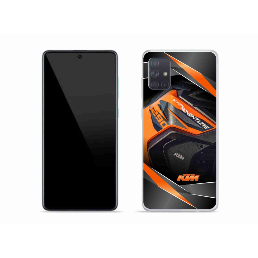 Gelový kryt mmCase na Samsung Galaxy A51 - motorka ktm