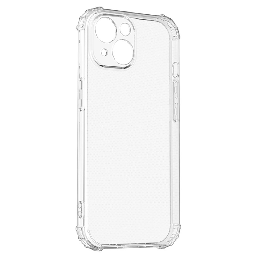Průhledný gelový obal se zesílenými rohy na iPhone 15 - průhledný