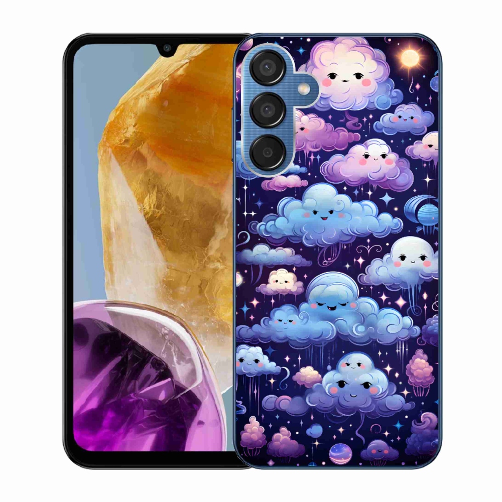 Gelový kryt mmCase na Samsung Galaxy M15 5G - mráčky