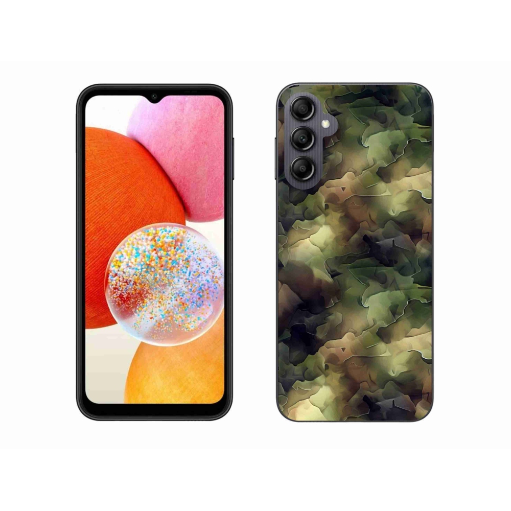 Gelový kryt mmCase na Samsung Galaxy A14 4G/5G - maskáčový vzor 10