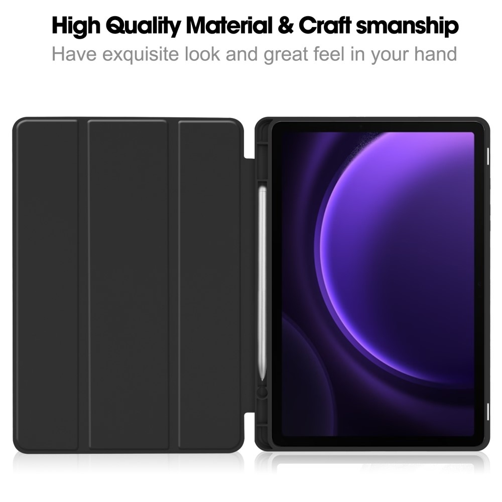 Case chytré zavírací pouzdro na Samsung Galaxy Tab S9 FE/Tab S10 FE - černé