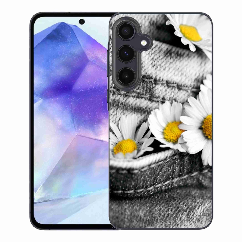 Gelový obal mmCase na Samsung Galaxy A55 5G - kopretiny