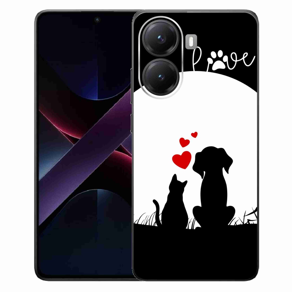 Gelový kryt mmCase na Xiaomi Poco X7 Pro 5G - zvířecí láska