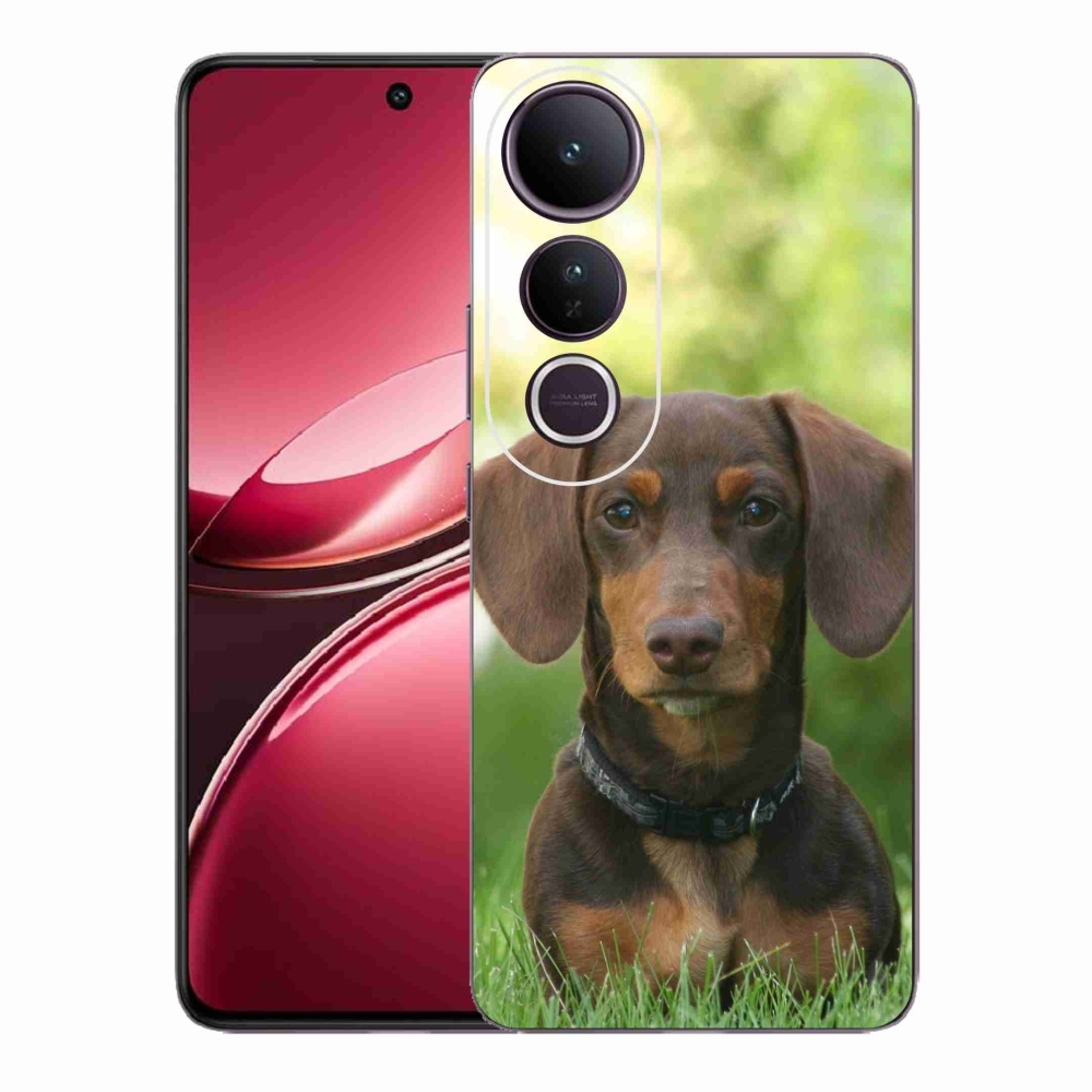 Gelový kryt mmCase na Vivo V50 Lite 4G/5G - hnědý jezevčík