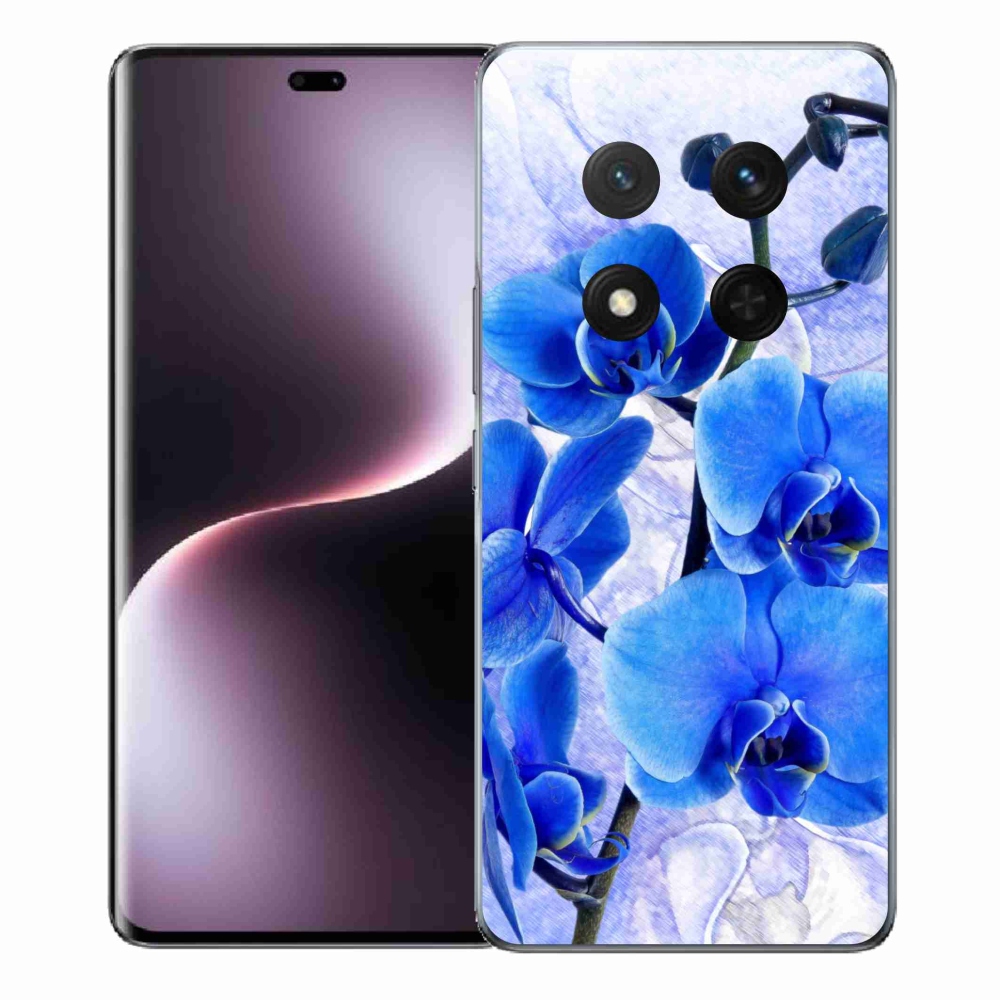 Gelový kryt mmCase na Honor Magic 7 Lite 5G - modré květy