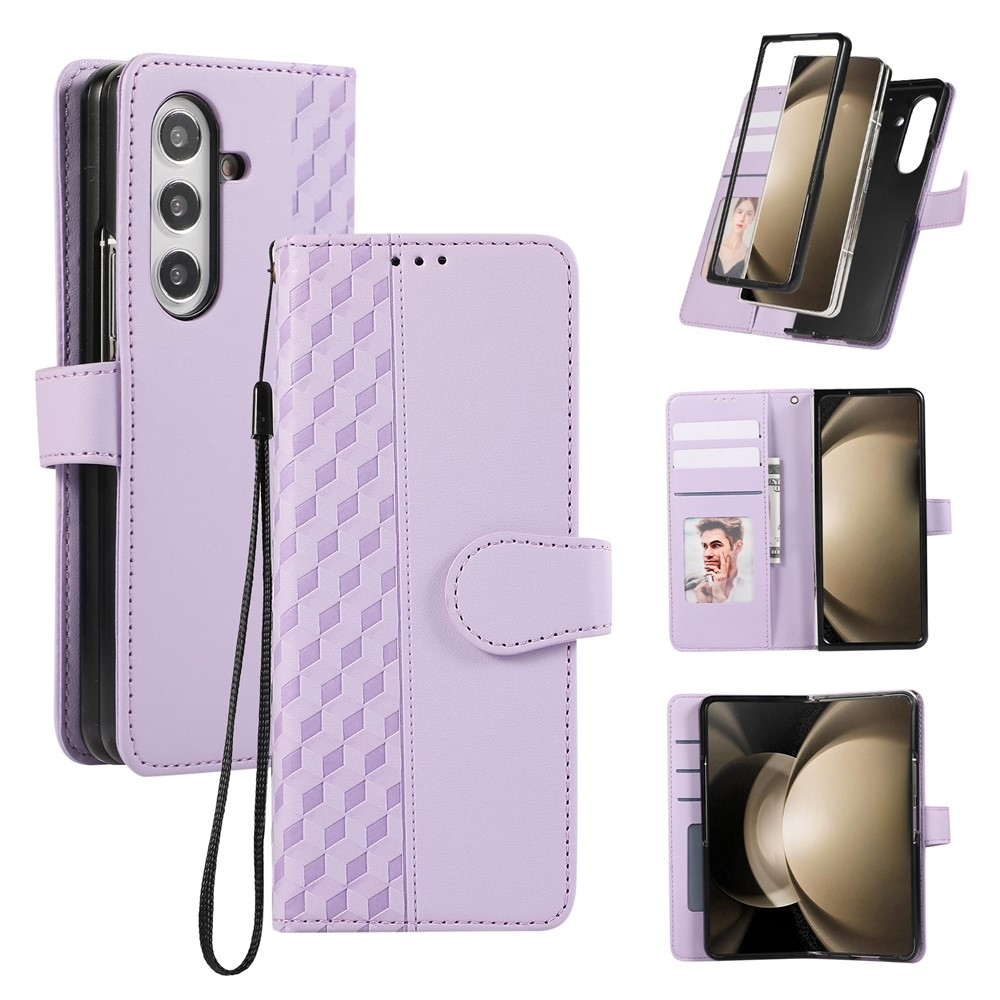Gridy knížkové pouzdro na Samsung Galaxy Z Fold7 5G - fialové