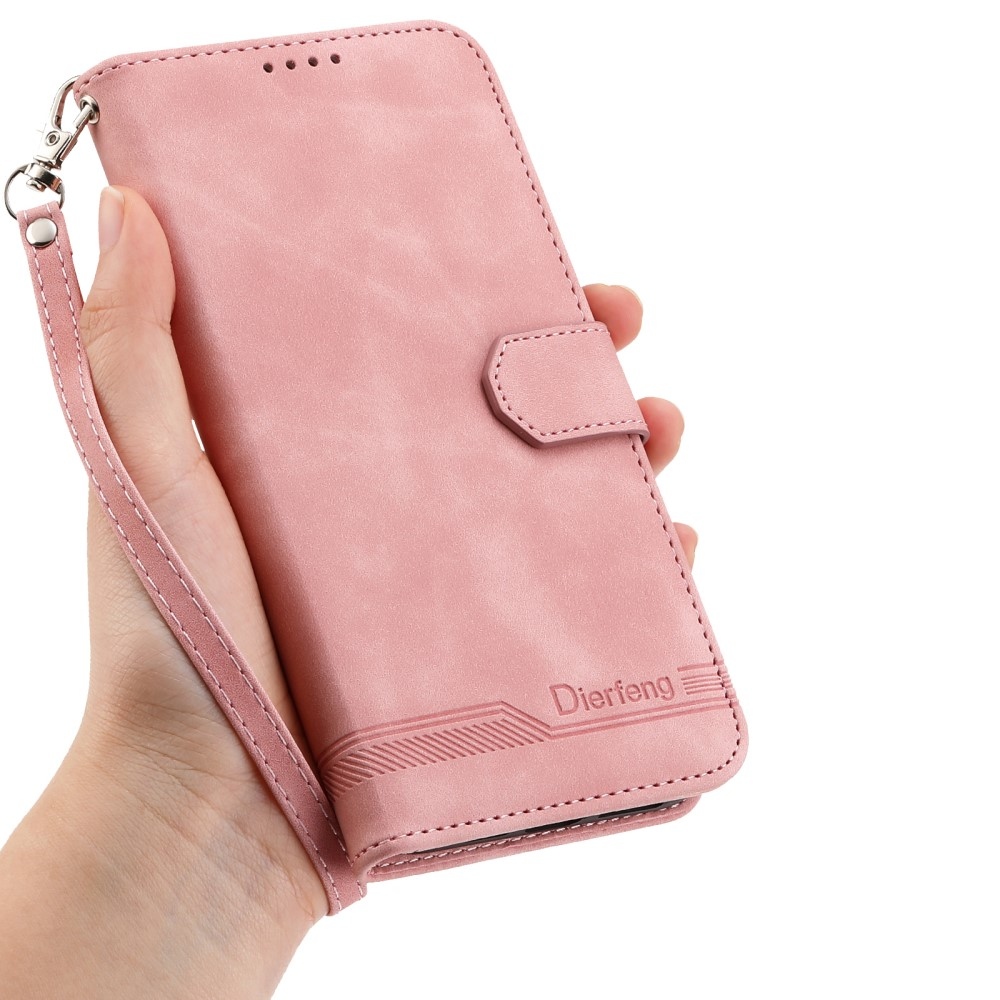 DIERFENG knížkové pouzdro na Xiaomi Redmi Note 14 - růžové
