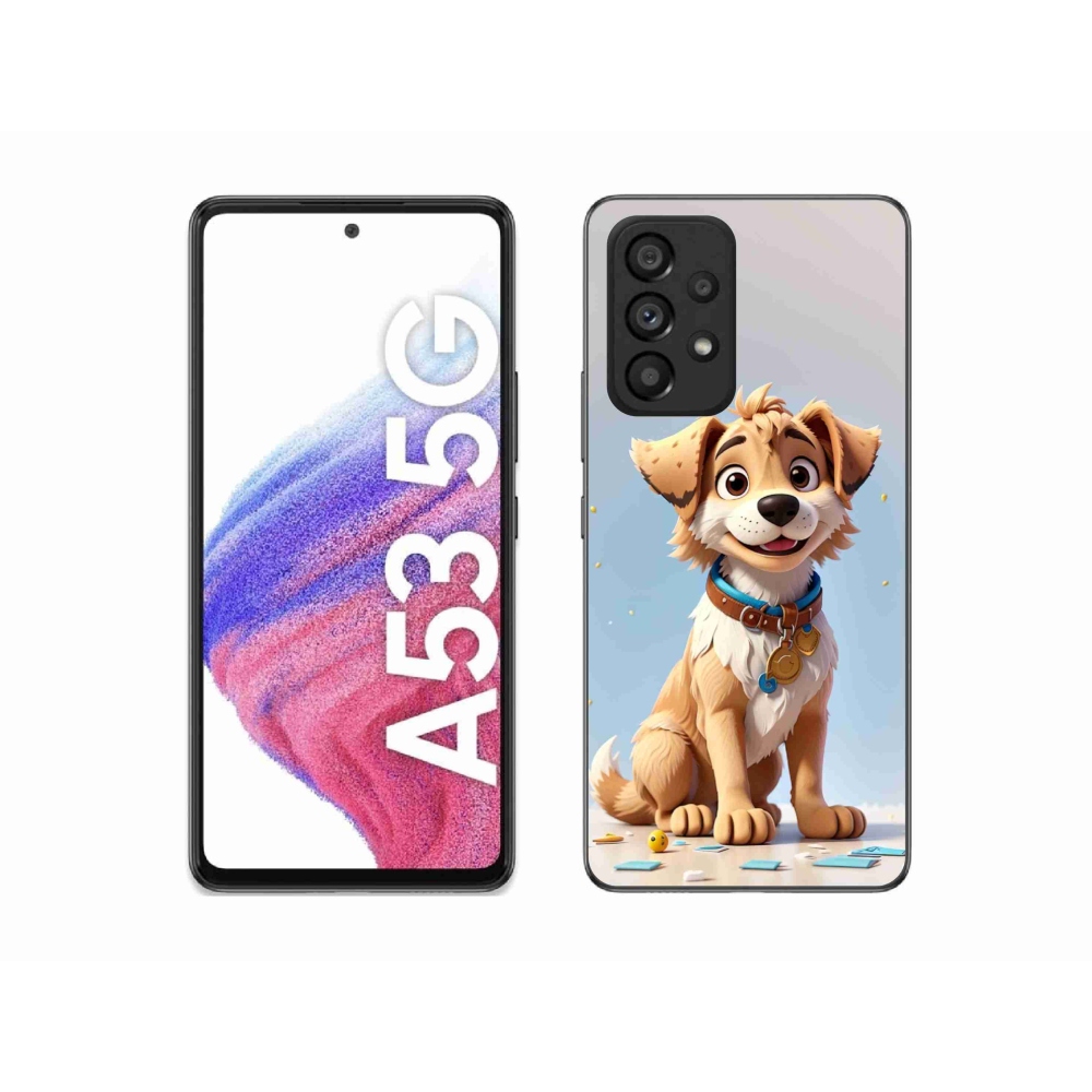 Gelový kryt mmCase na Samsung Galaxy A53 5G - kreslené štěně