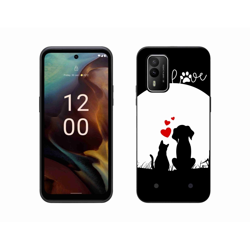 Gelový obal mmCase na Nokia XR21 - zvířecí láska