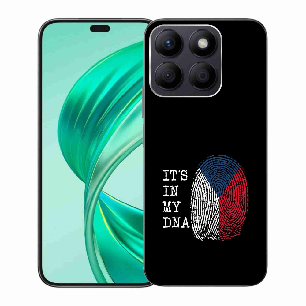 Gelový kryt mmCase na Honor X8b - vlajka otisk prstu černé pozadí