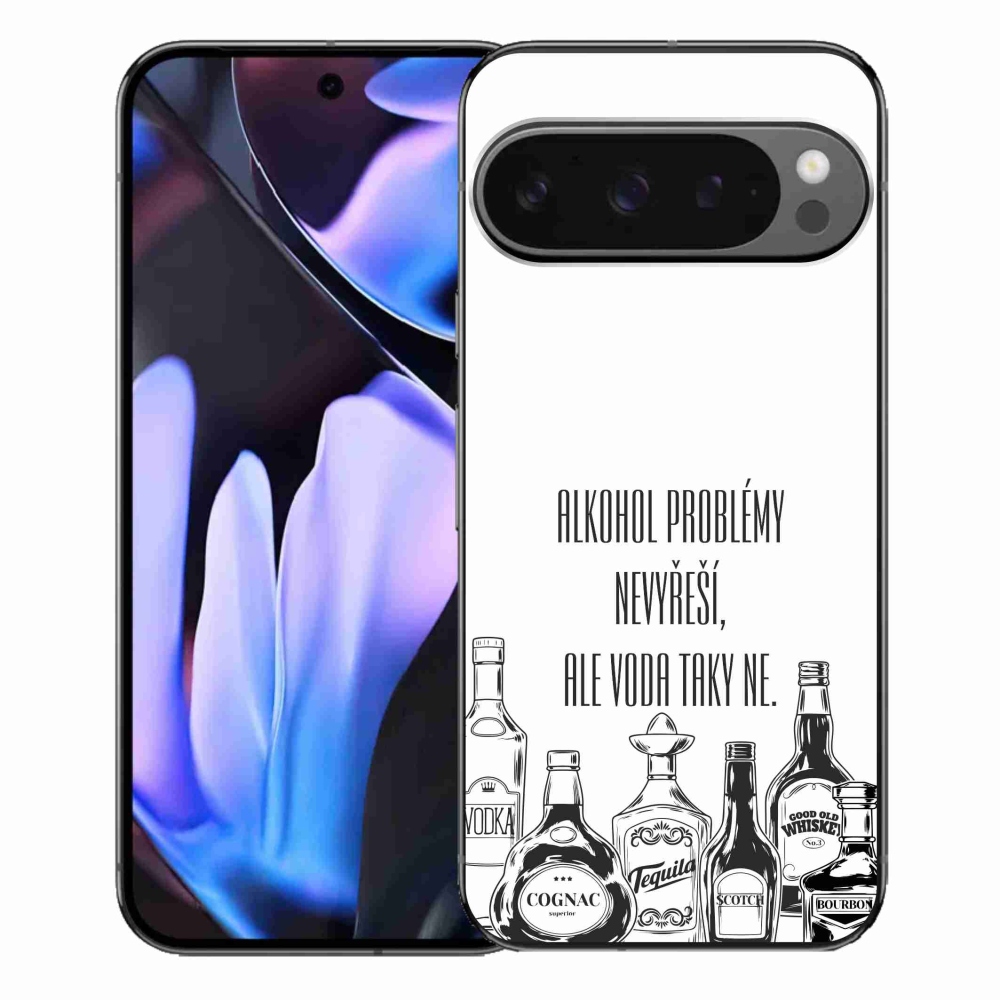 Gelový kryt mmCase na Google Pixel 9 Pro XL - vtipný text bílé pozadí