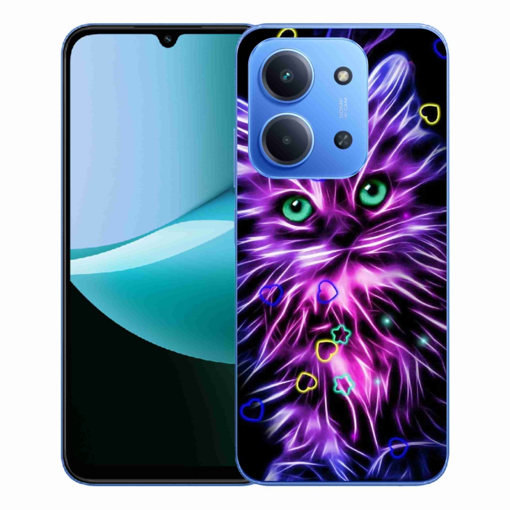 Gelový kryt mmCase na Xiaomi Redmi 15C 4G/5G (173mm) - abstraktní kočka