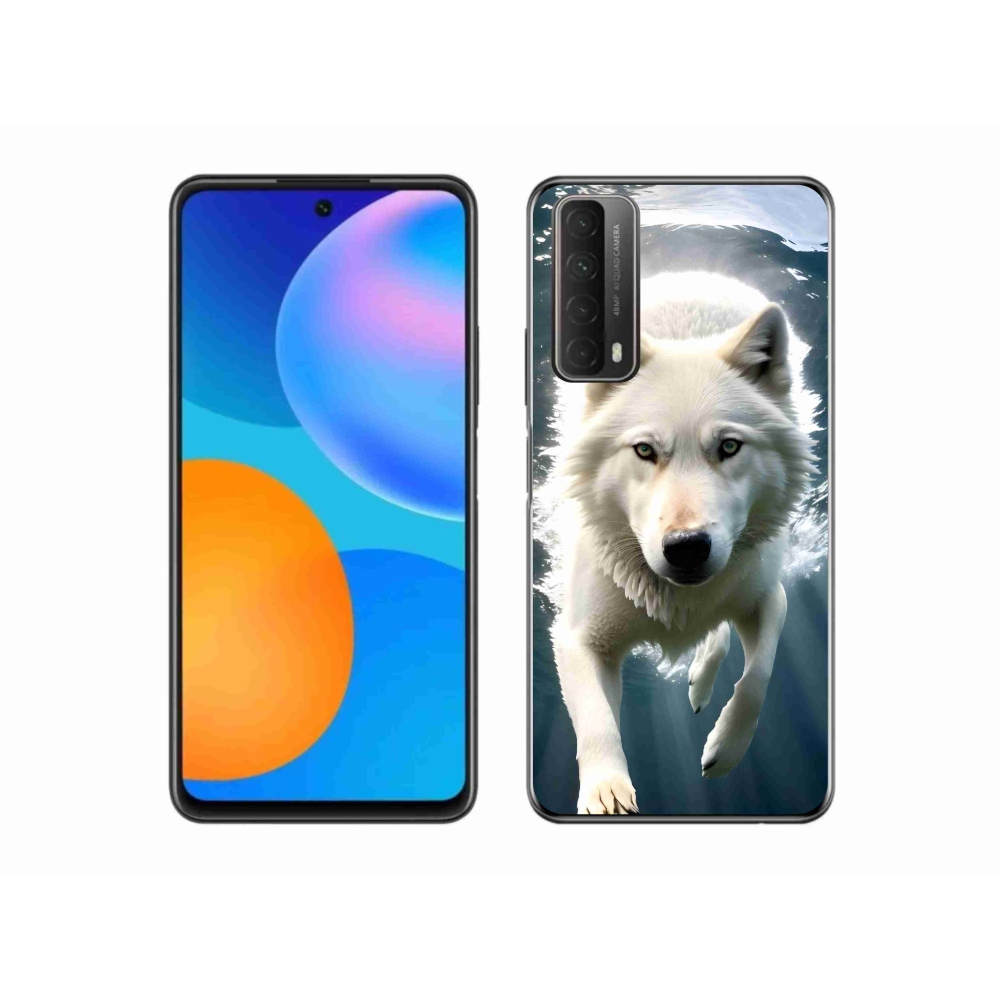 Gelový kryt mmCase na Huawei P Smart (2021) - bílý vlk