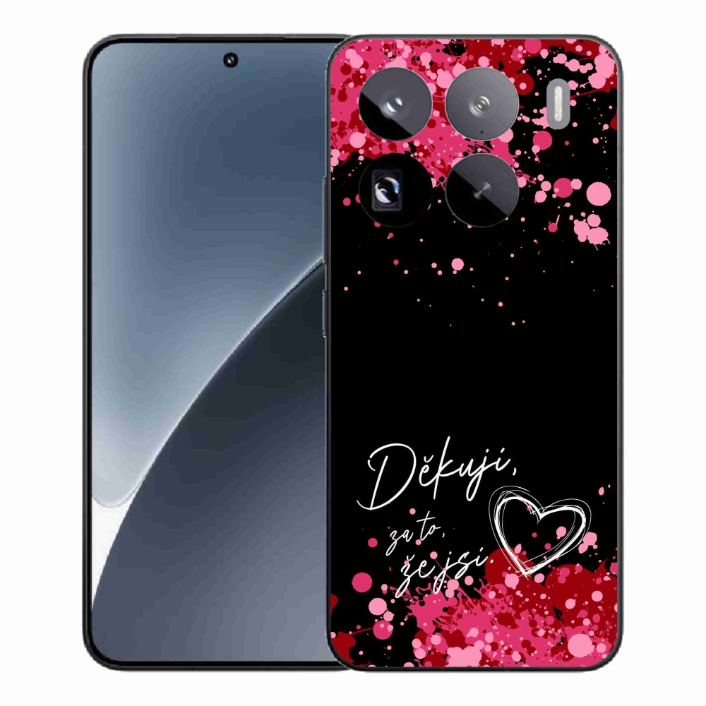 Gelový kryt mmCase na Xiaomi 15 Pro - zamilovaný text 2 černé pozadí