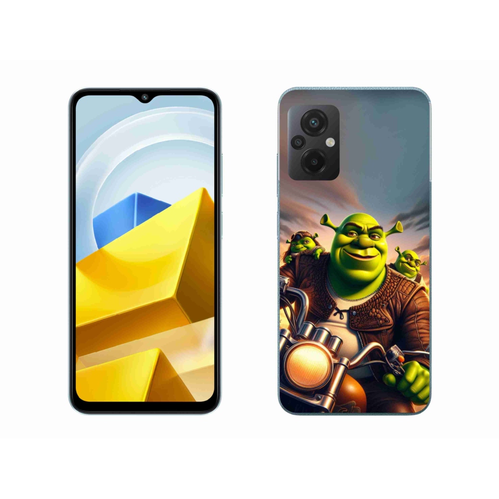 Gelový kryt mmCase na Xiaomi Poco M5 4G - shrek na motorce