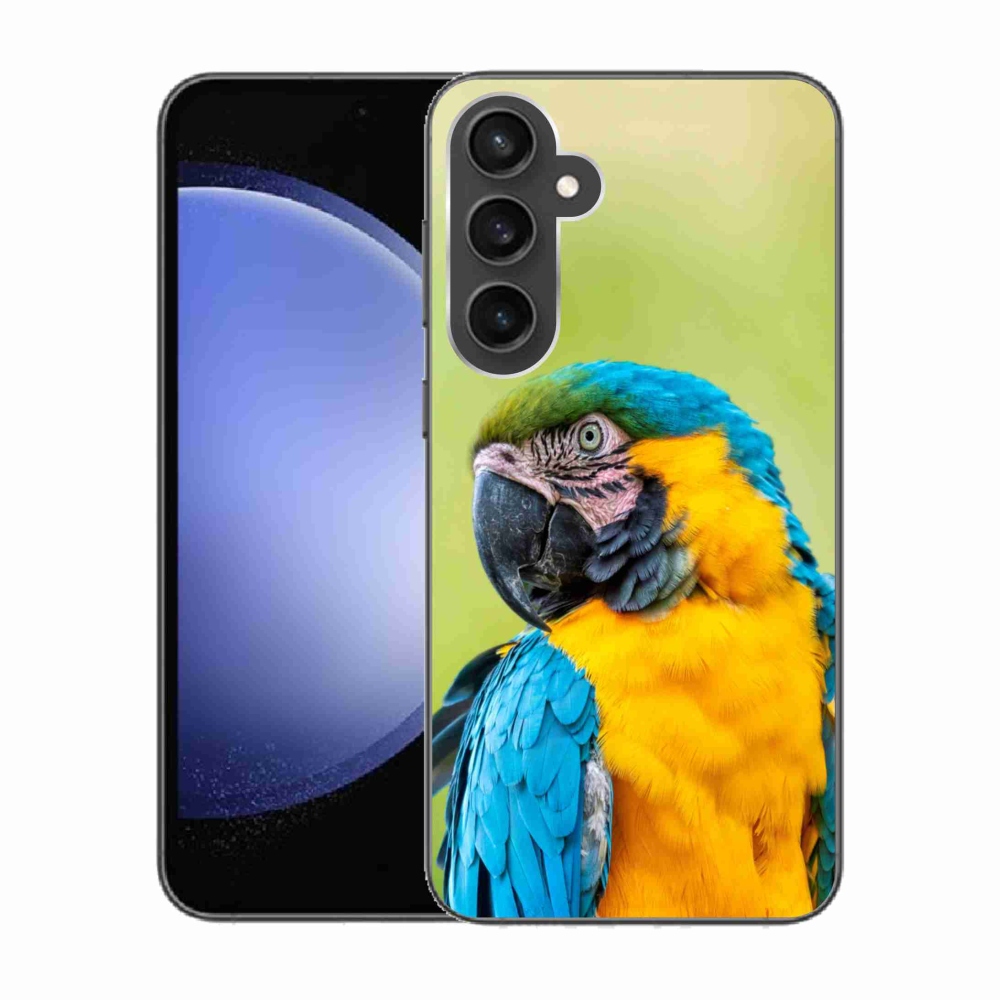 Gelový obal mmCase na Samsung Galaxy S23 FE - papoušek ara 2