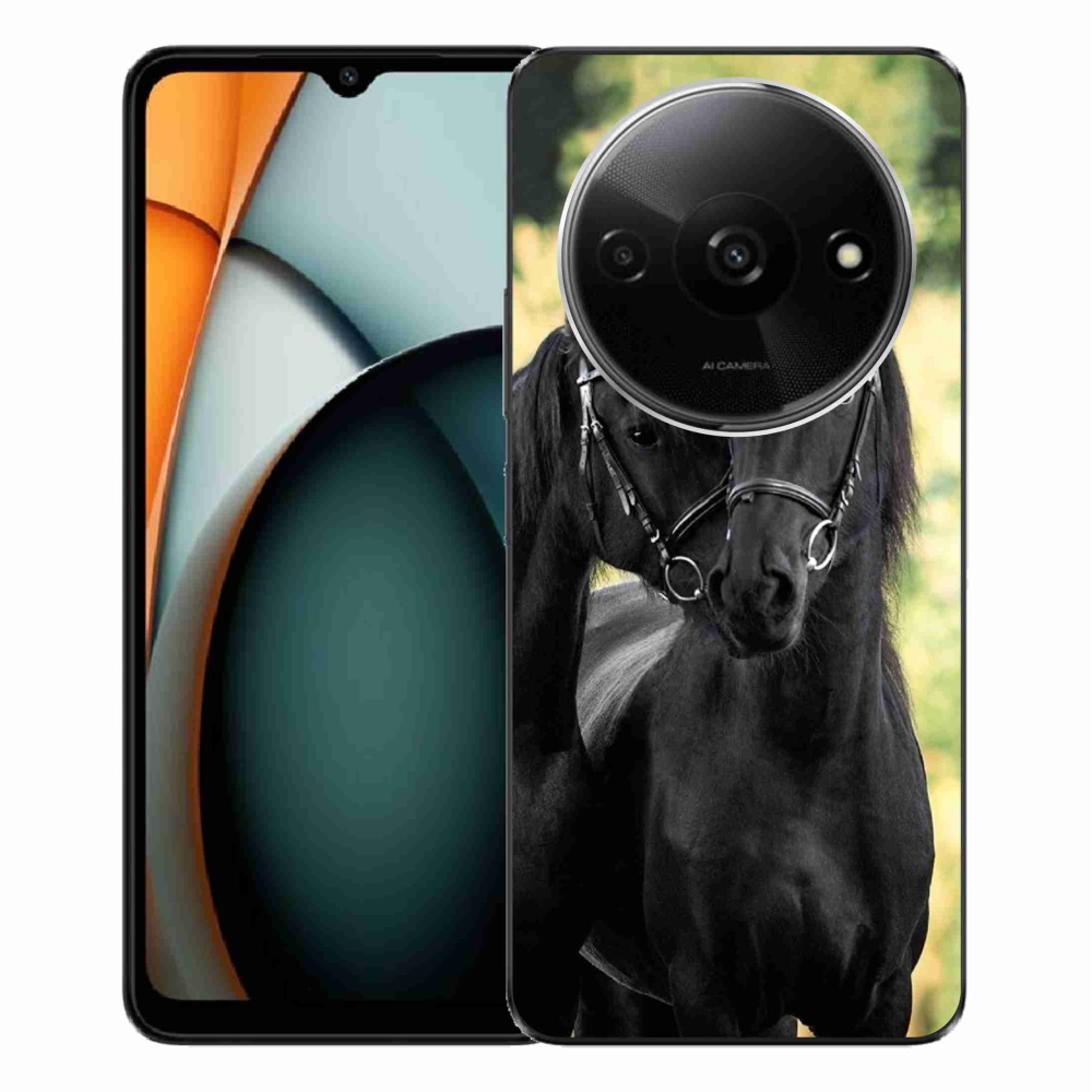 Gelový kryt mmCase na Xiaomi Redmi A3 - dva černí koně