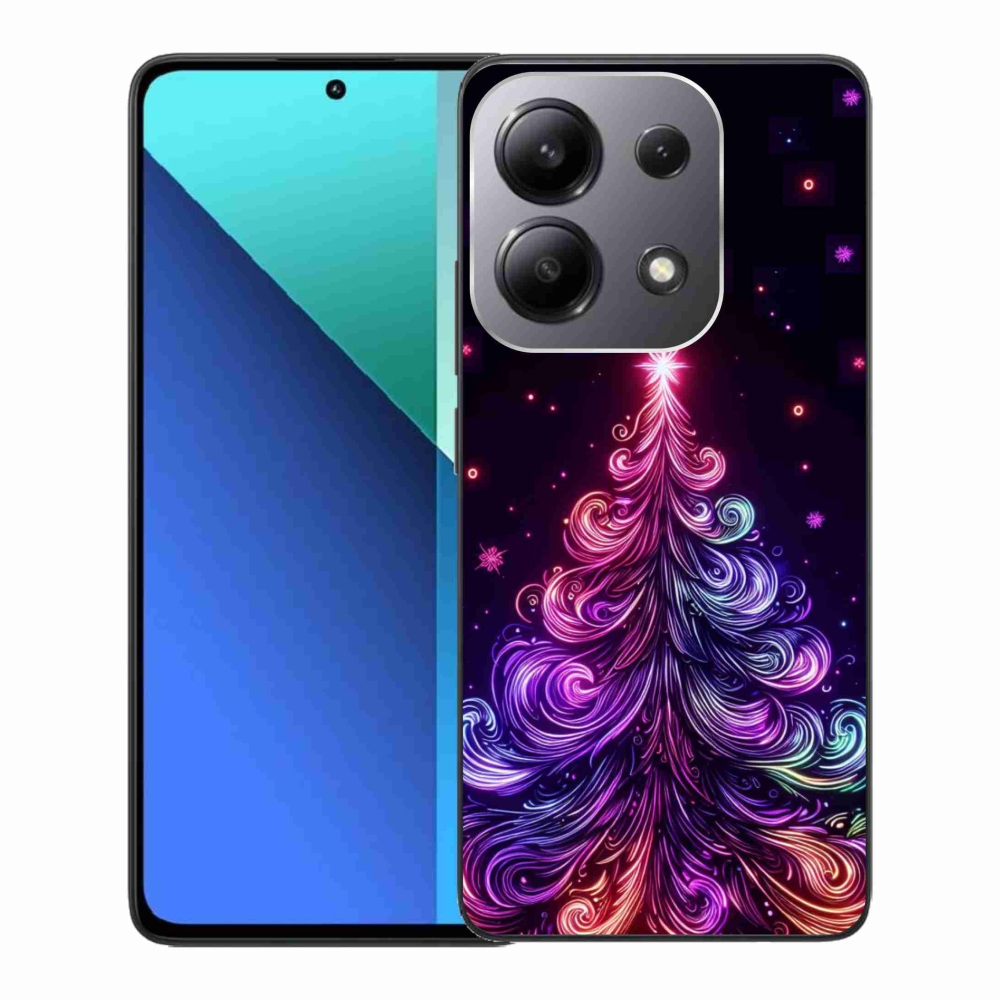 Gelový kryt mmCase na Xiaomi Redmi Note 13 - neonový vánoční stromek 1