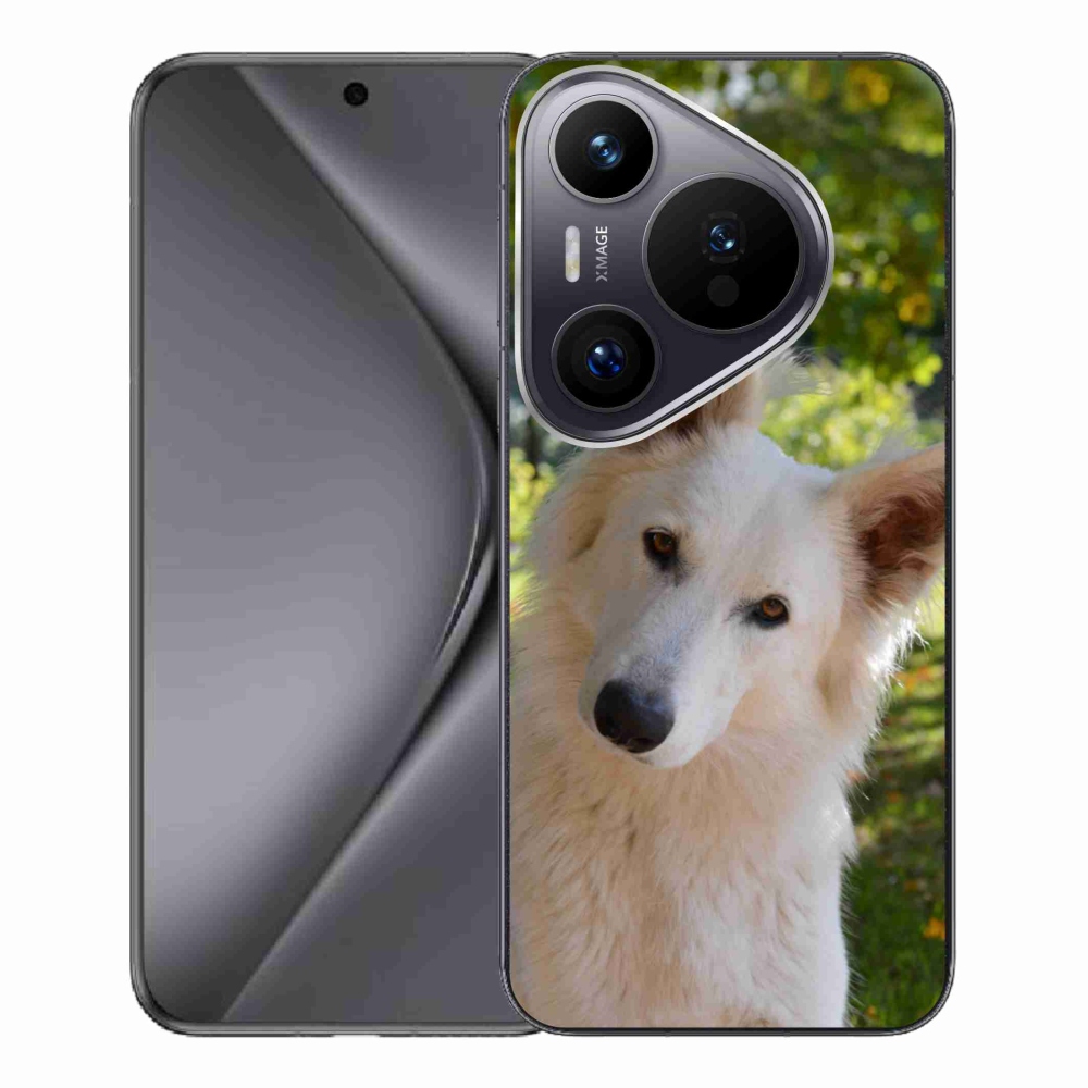 Gelový kryt mmCase na Huawei Pura 70 Pro - bílý švýcarský ovčák 1