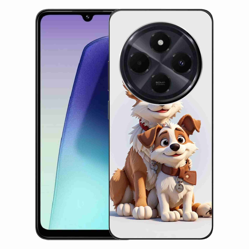 Gelový kryt mmCase na Xiaomi Redmi 14C/Poco C75 - kreslení psi