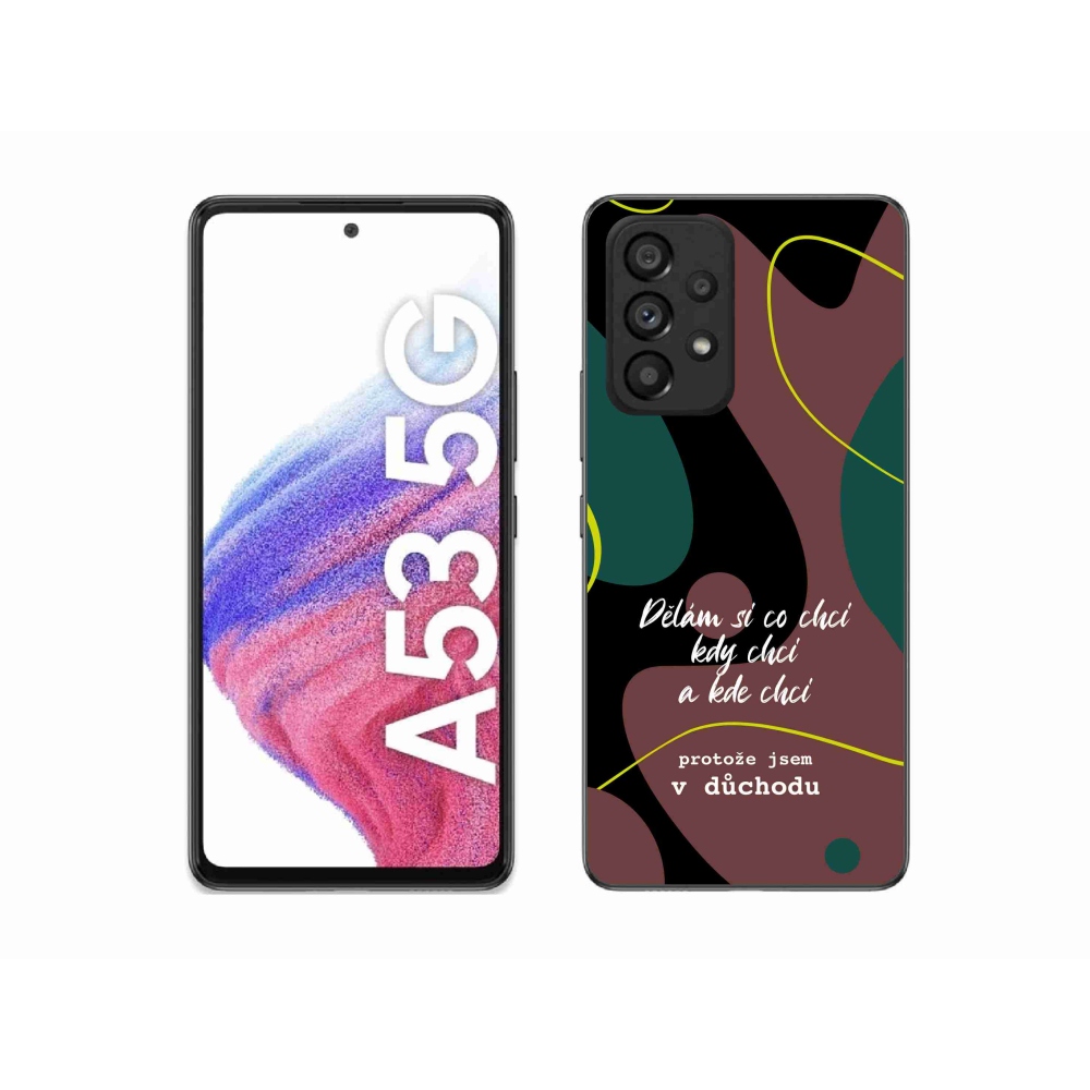 Gelový kryt mmCase na Samsung Galaxy A53 5G - vtipný text 10 černé pozadí