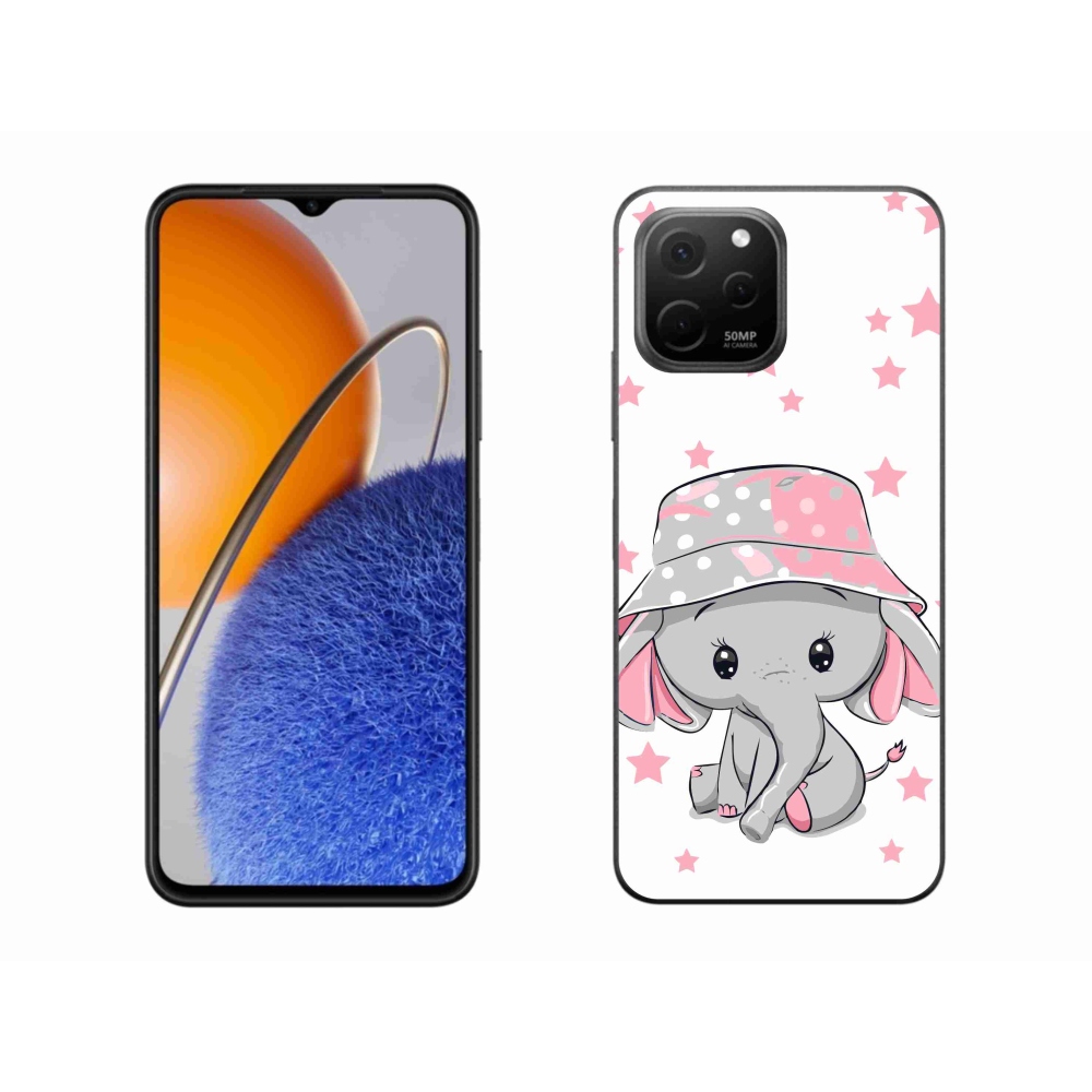 Gelový kryt mmCase na Huawei Nova Y61 - růžový slon