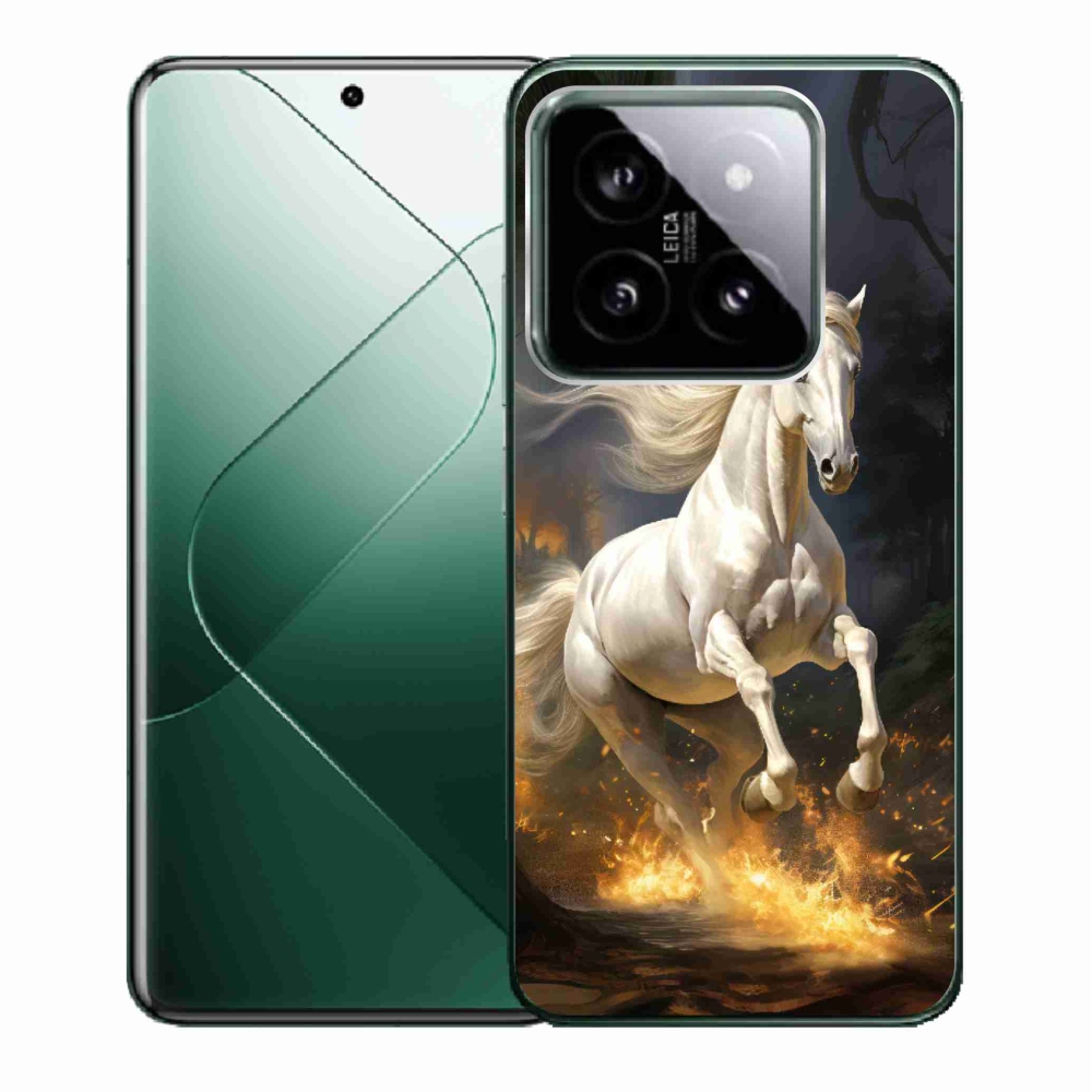 Gelový kryt mmCase na Xiaomi 14 - bílý kůň 2