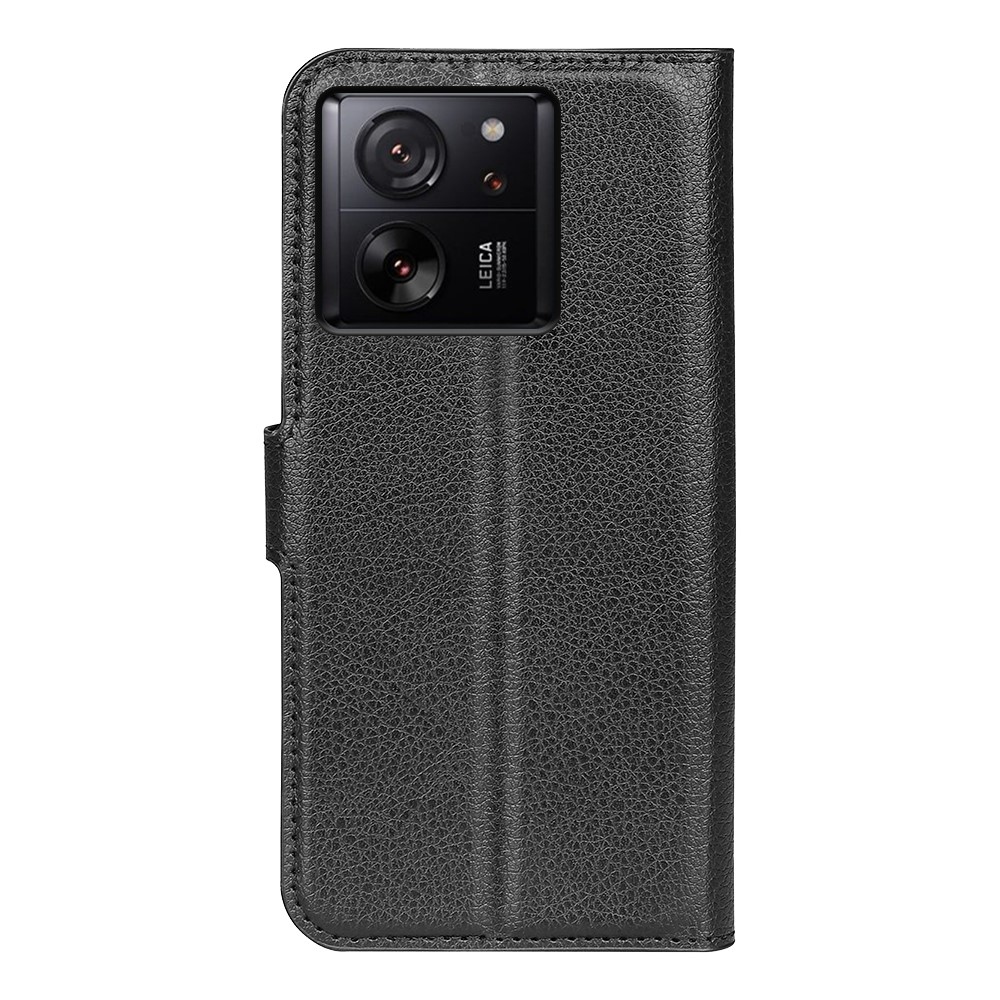 Litchi knížkové pouzdro na Xiaomi 13T/13T Pro - černé