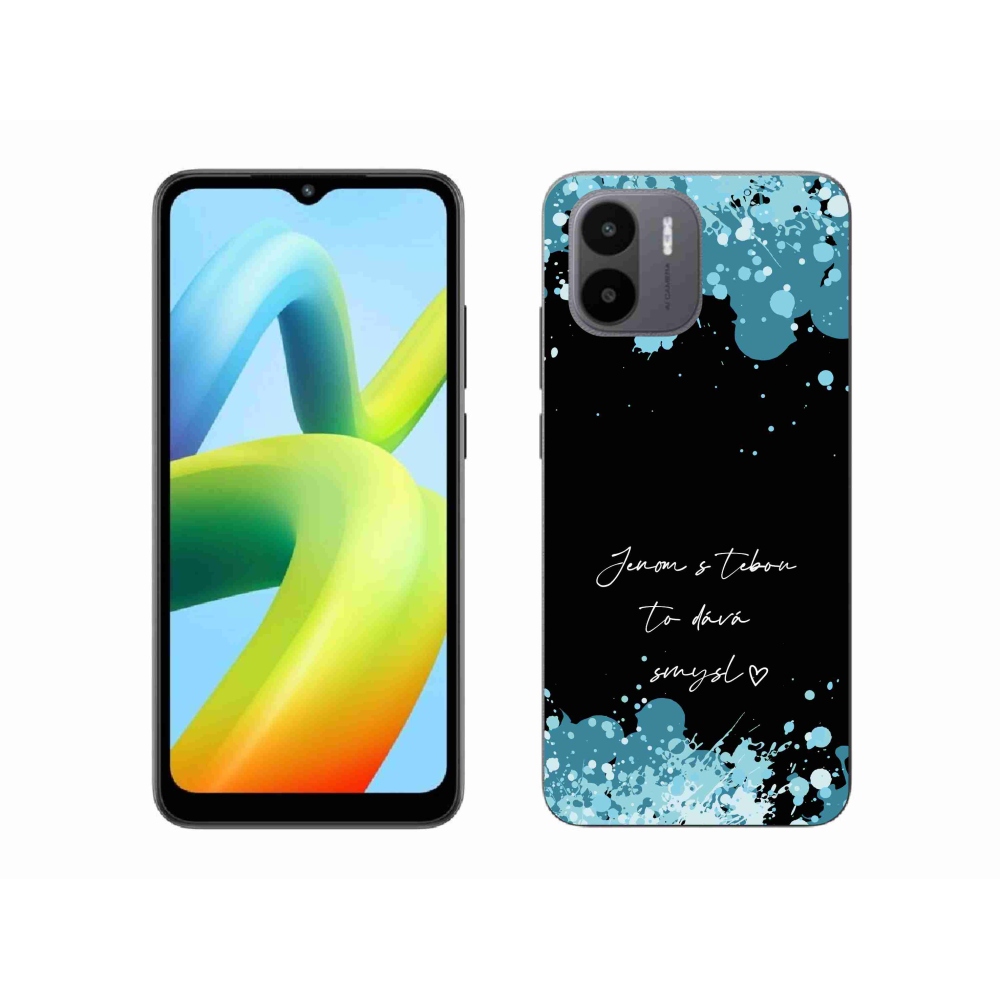 Gelový kryt mmCase na Xiaomi Redmi A1 - zamilovaný text černé pozadí