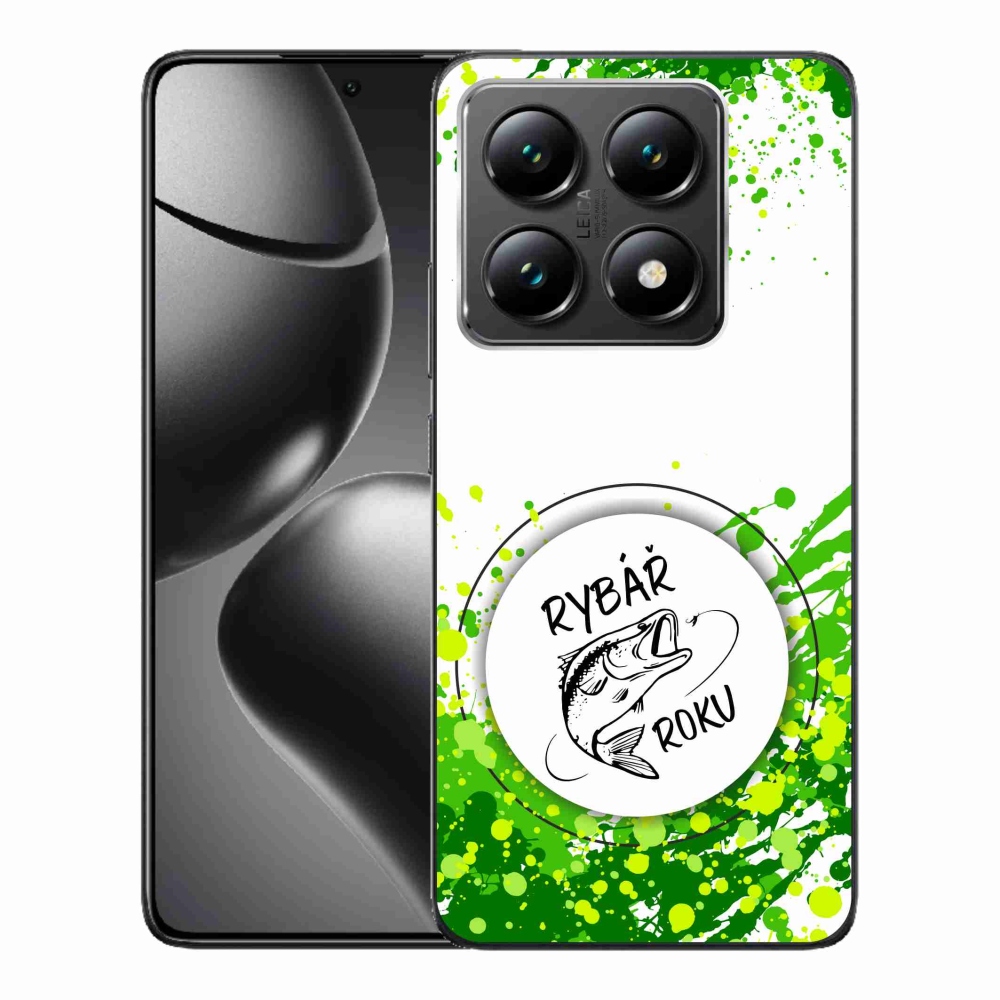 Gelový kryt mmCase na Xiaomi 14T - rybář roku bílé pozadí