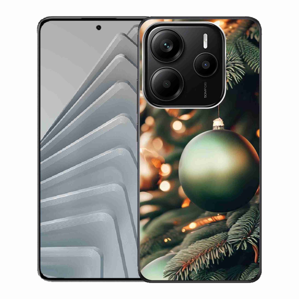 Gelový kryt mmCase na Xiaomi Redmi Note 14 5G - vánoční ozdoby 1