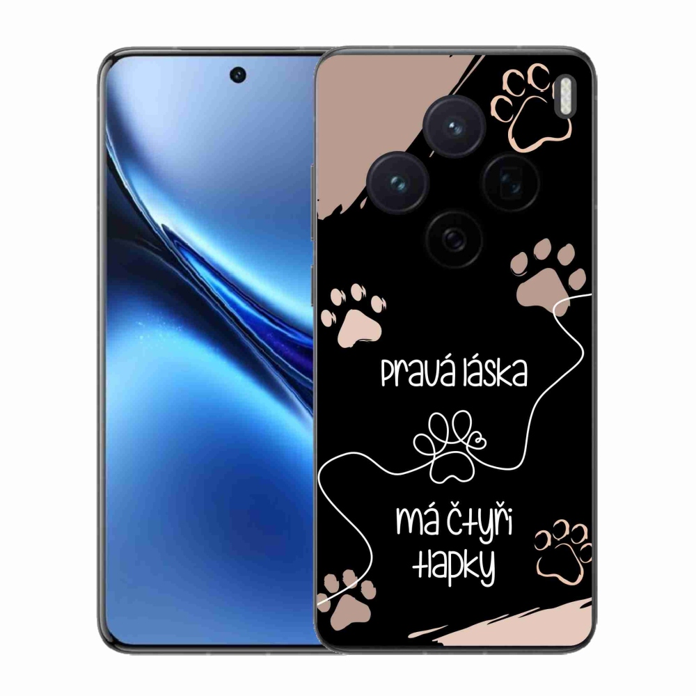 Gelový kryt mmCase na Vivo X200 5G - psí motiv 1 černé pozadí