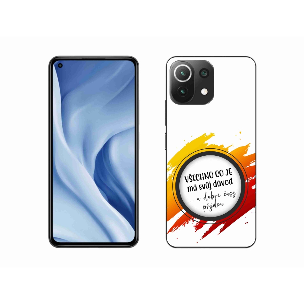 Gelový kryt mmCase na Xiaomi 11 Lite 5G NE - citát 3 bílé pozadí