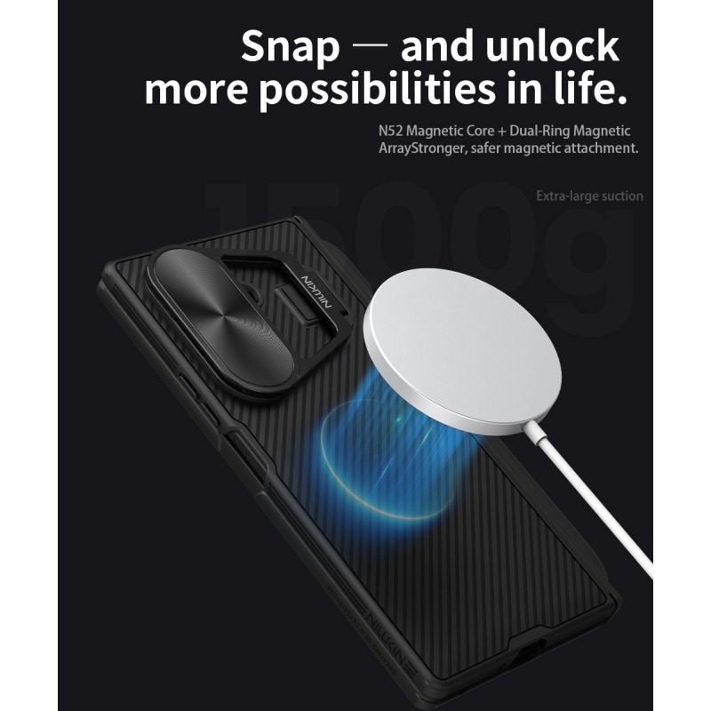 Nillkin CamShield Prop Magnetic Pen Slot Zadní Kryt pro Samsung Galaxy Z Fold 7 Black