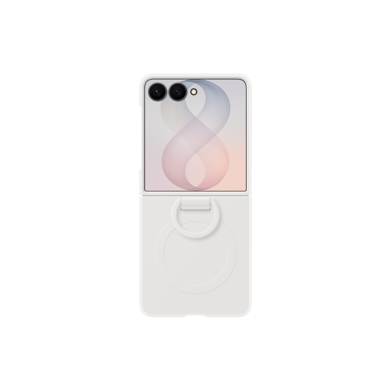 EF-EF776CWE Samsung Silikonový Magnetický Kryt s Kroužkem pro Galaxy Z Flip 8 Cream