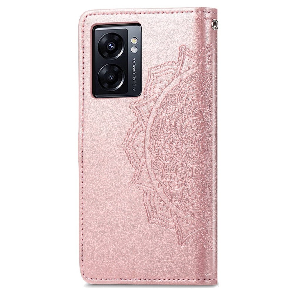 Mandala knížkové pouzdro na Realme Narzo 50 - růžovozlaté