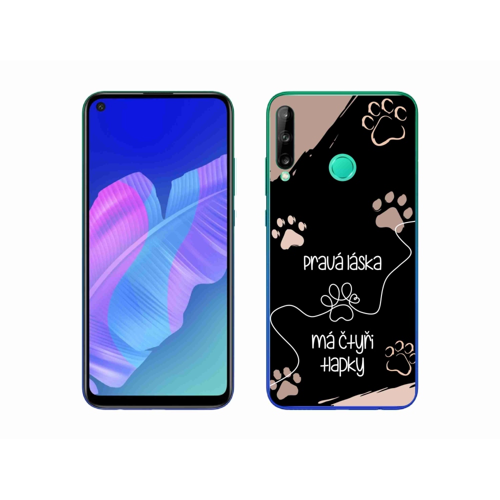 Gelový kryt mmCase na Huawei P40 Lite E - psí motiv 1 černé pozadí