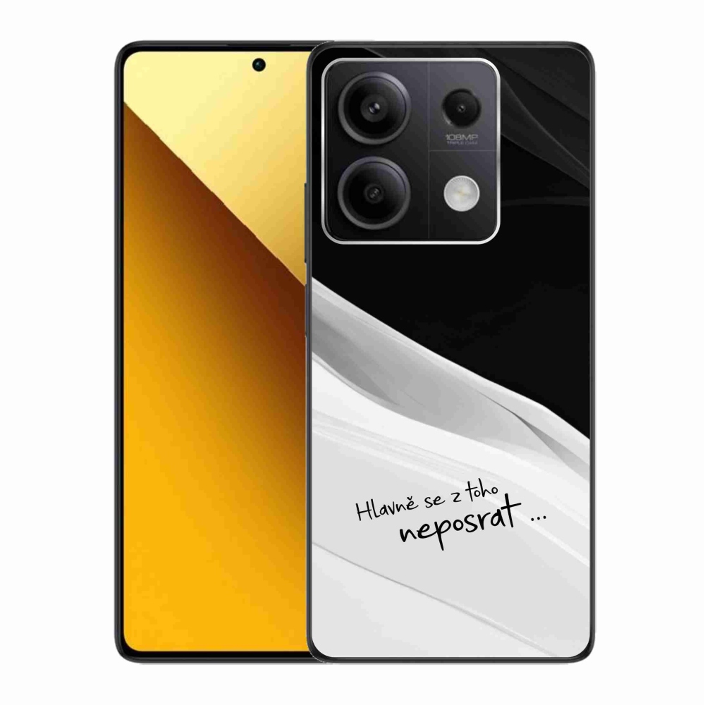Gelový kryt mmCase na Xiaomi Redmi Note 13 5G - vtipný text 13 bíločerné pozadí