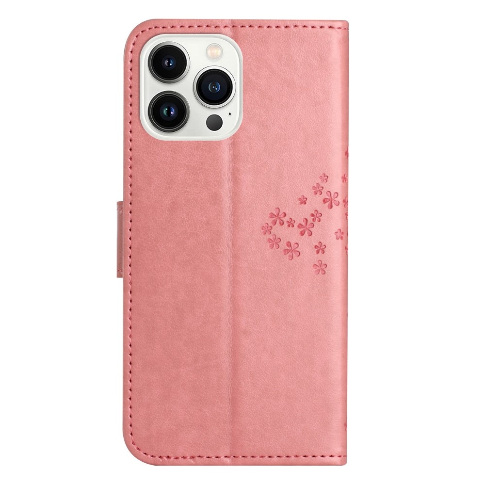 Tree knížkové pouzdro na iPhone 15 Pro Max - růžové