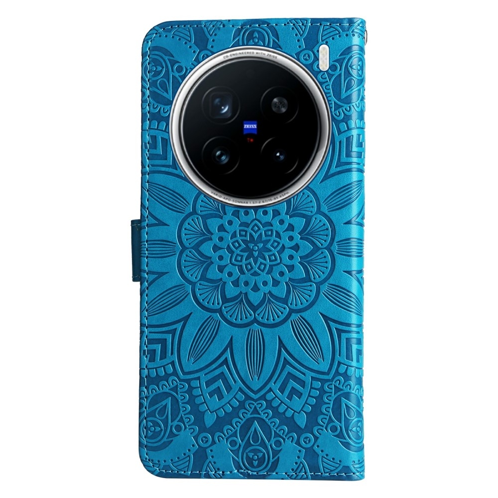 Sunflower knížkové pouzdro na Vivo X200 Pro 5G - modré