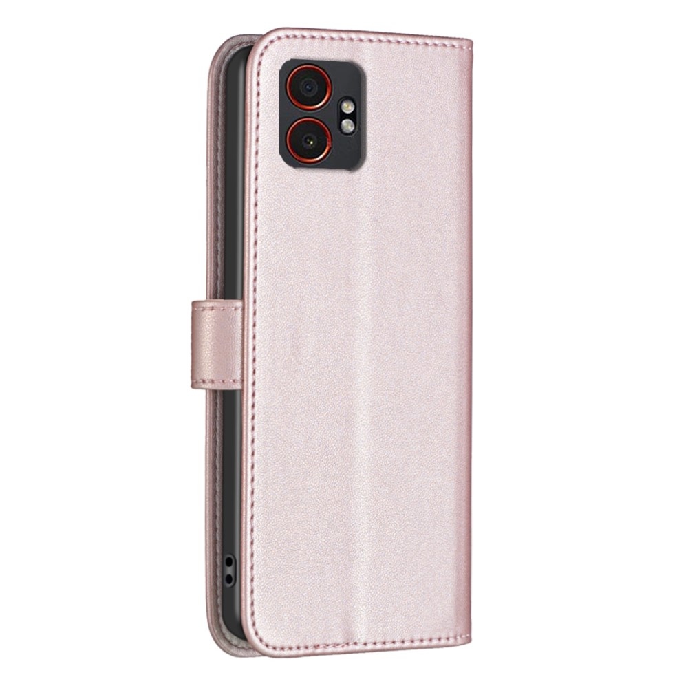 BNF knížkové pouzdro na Samsung Galaxy Xcover 7 Pro - růžovozlaté